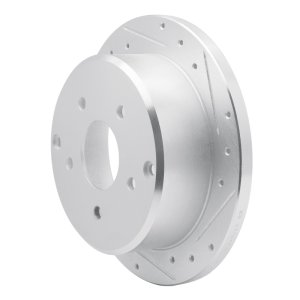 Pontiac GTO Brake Rotor (1) - Rear Right - R1 Concepts - Drilled & Slotted - Silver - 2004